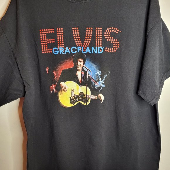 Elvis Presley Black T Shirt Size 2XL.  Graceland. Very nice preowned condition. - Picture 1 of 5